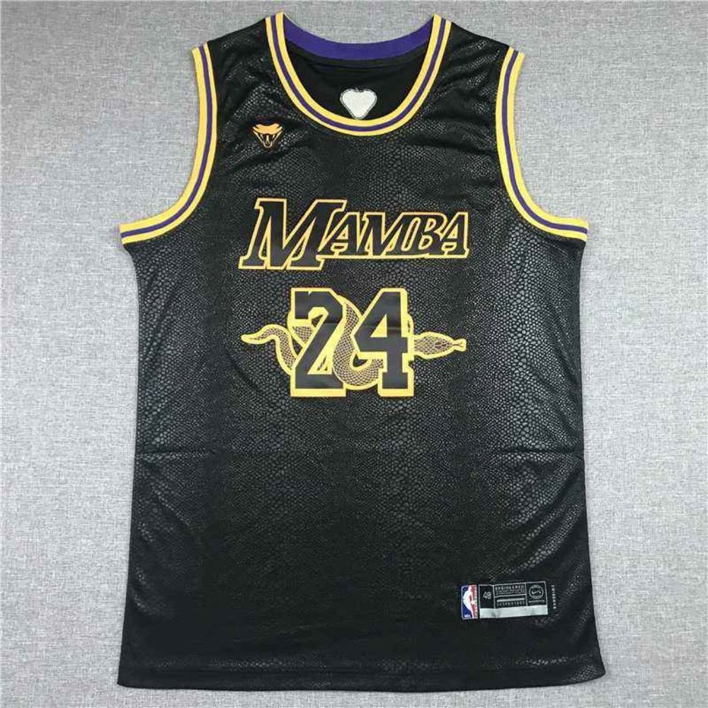 Los Angeles Lakers Mamba Kobe Bryant #24 NBA  Black Jersey